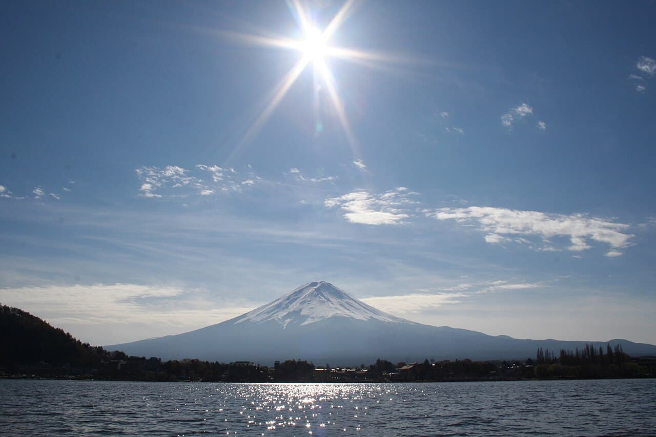 Mount Fuji viewed across Lake Kawaguchiko, Yamanashi Prefecture