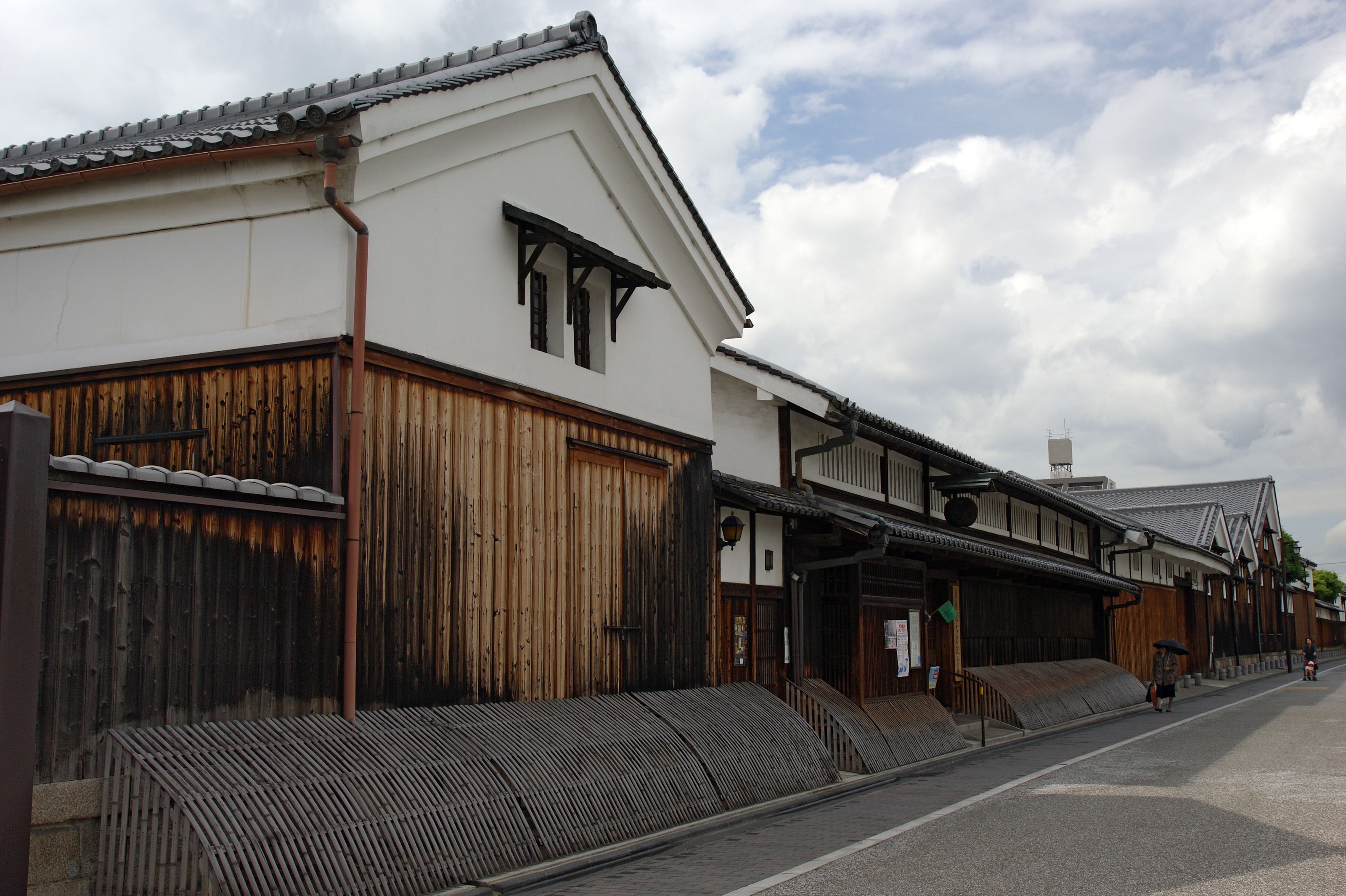 Traditional sake brewery buildings of the Gekkeikan Okura Sake Museum in the Fushimi district of Kyoto